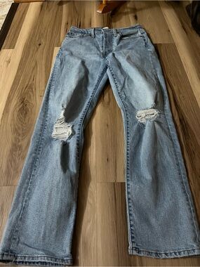 Levis Jeans Womens 27 Blue Denim Wedgie Straight Button Fly Premium Size 27x26